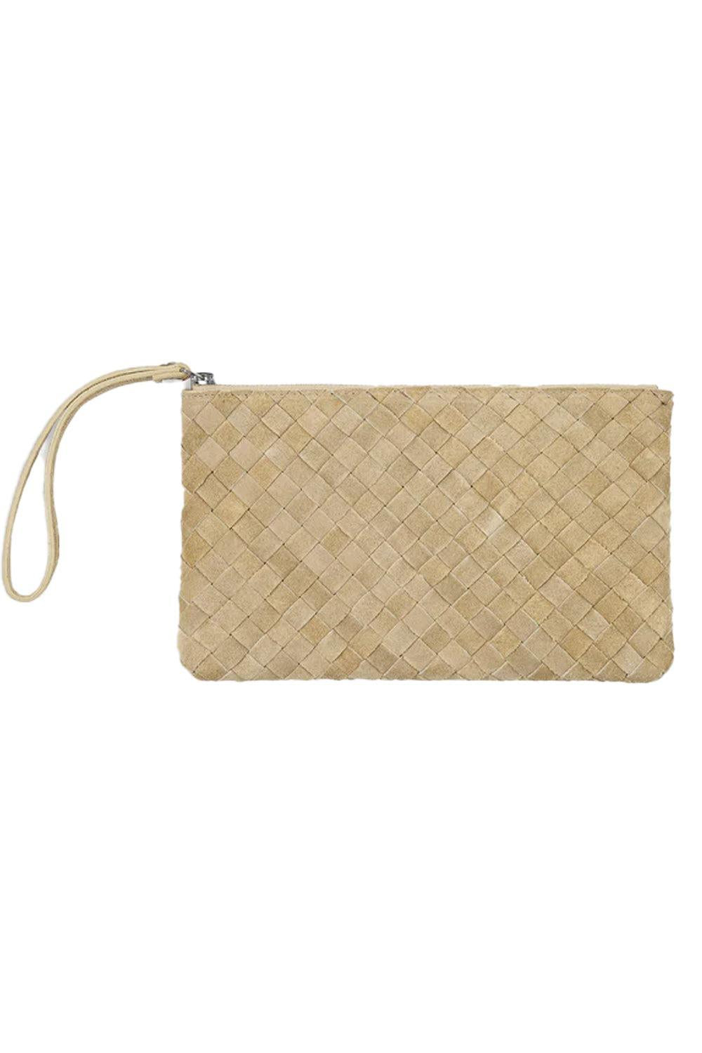 Lia Gritty Woven Leather Olive