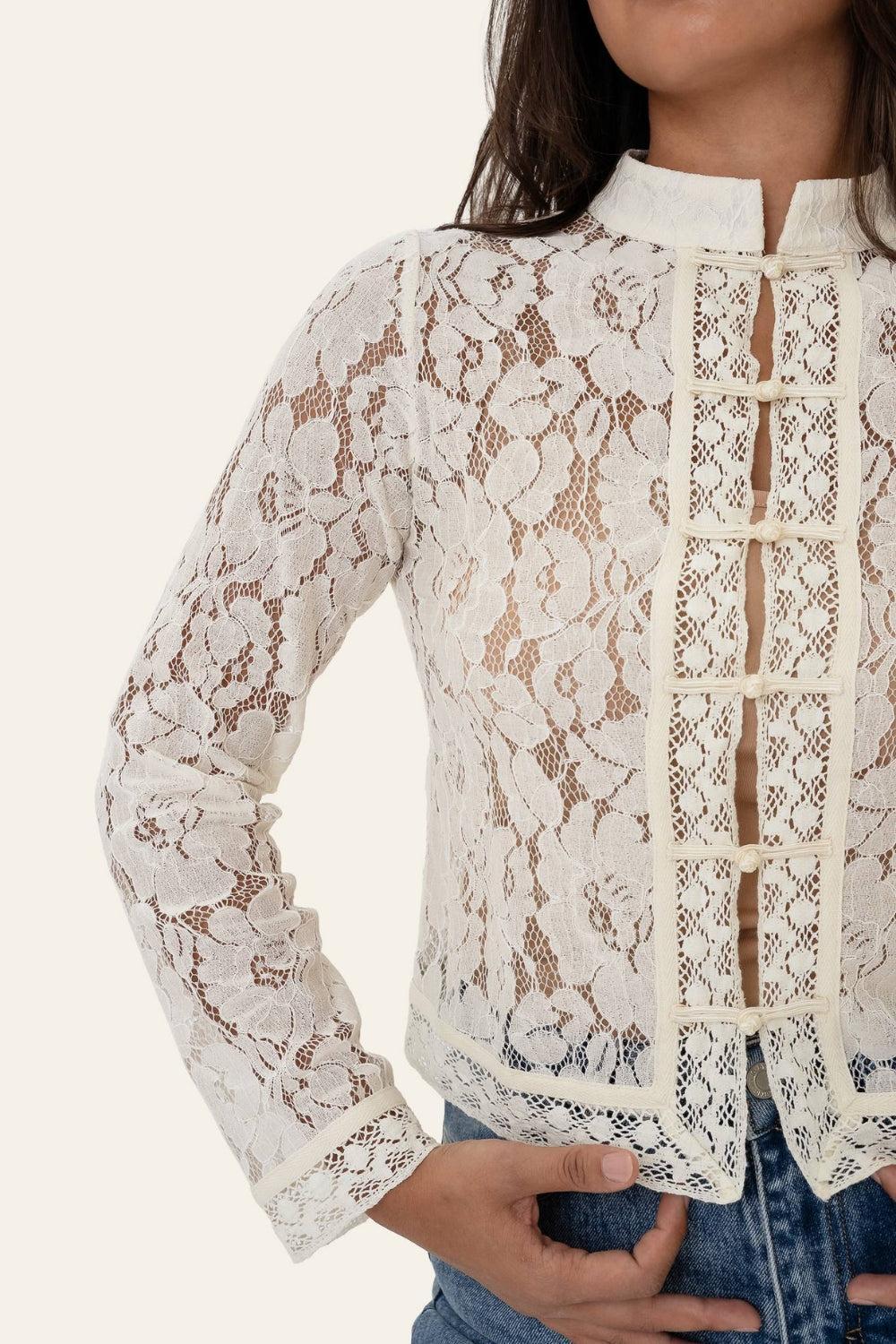 LiljaIC Shirt Off White Lace