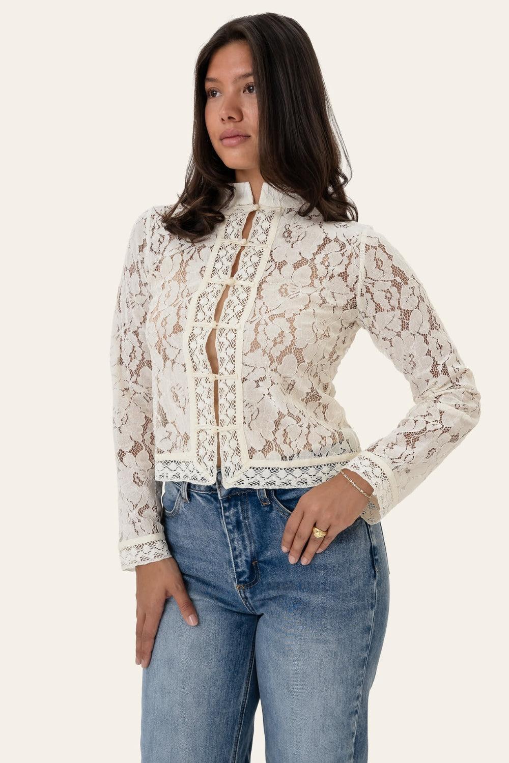 LiljaIC Shirt Off White Lace