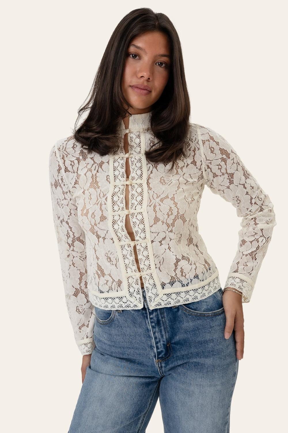 LiljaIC Shirt Off White Lace