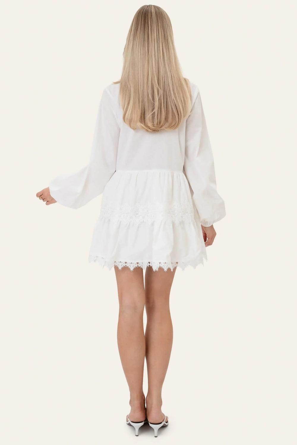 LivIc Dress White Embroidery