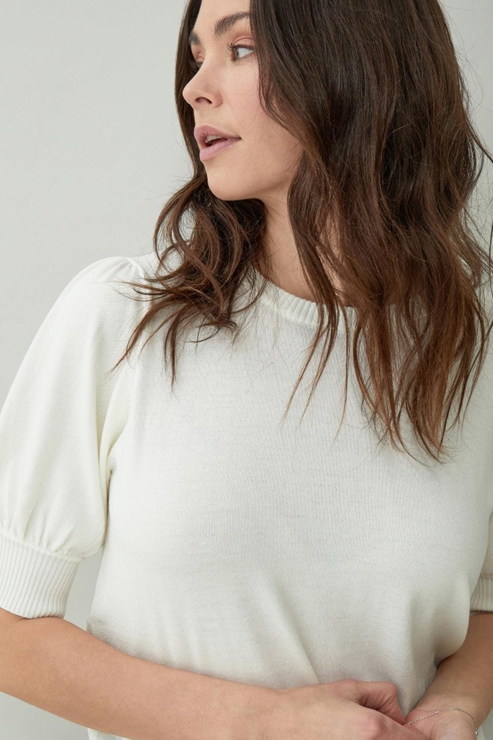 Liva Knit Tee Broken White