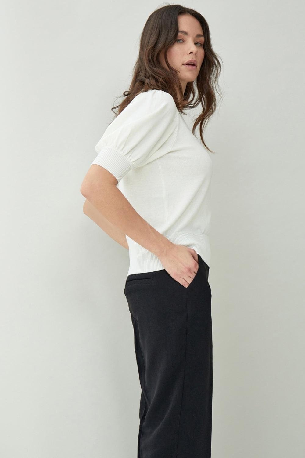 Liva Knit Tee Broken White