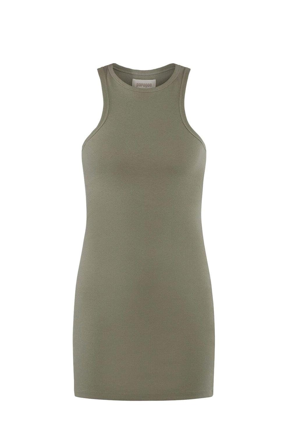 Lola Rib Dress Light Army Green