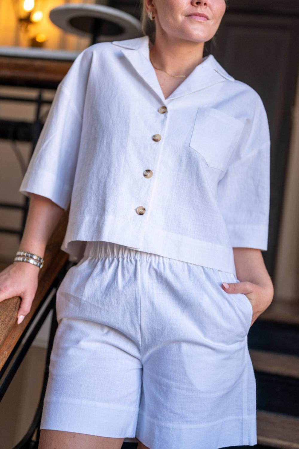 Lolita Linen Shorts White
