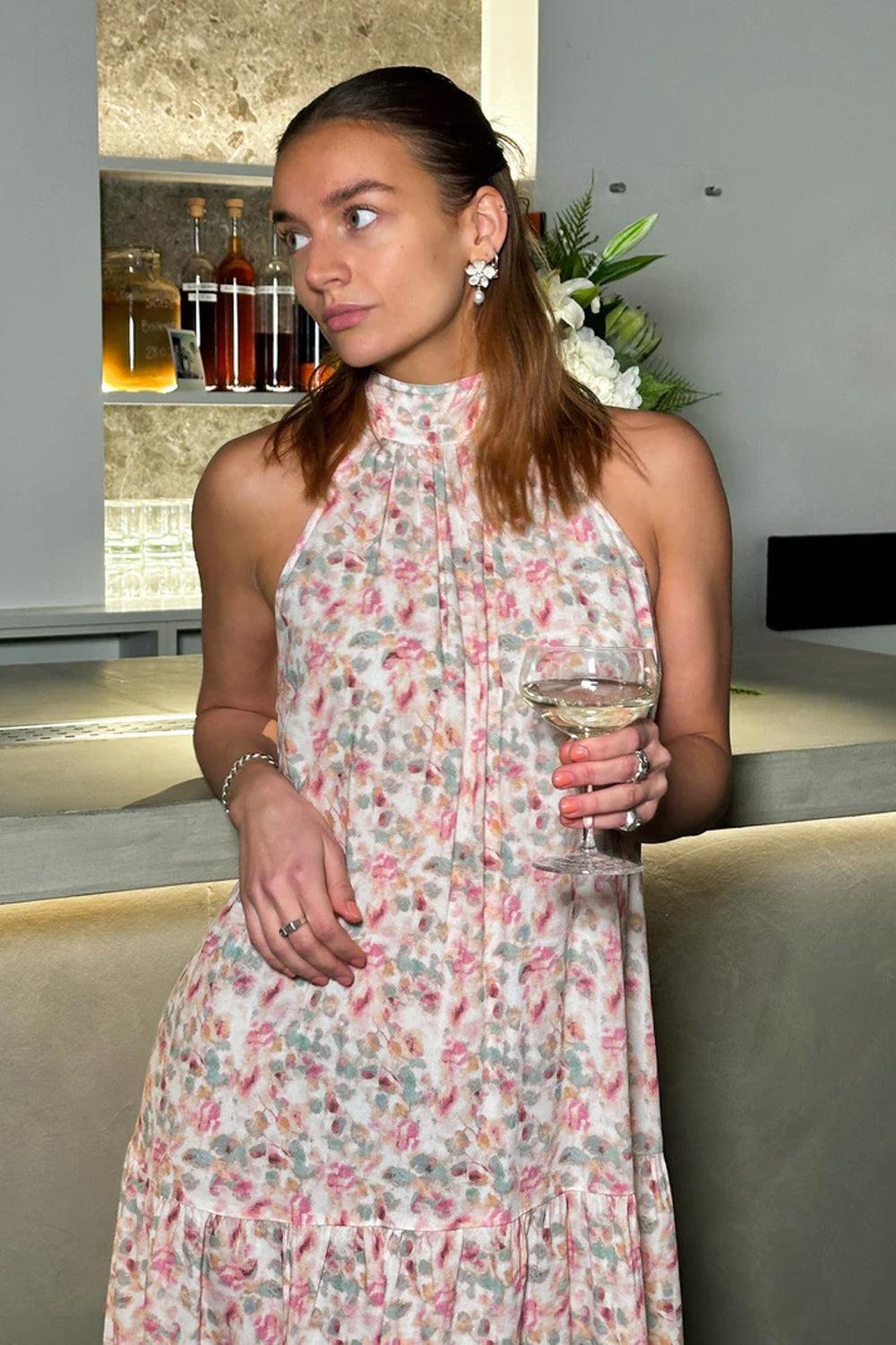 London short dress cinthia Pink print