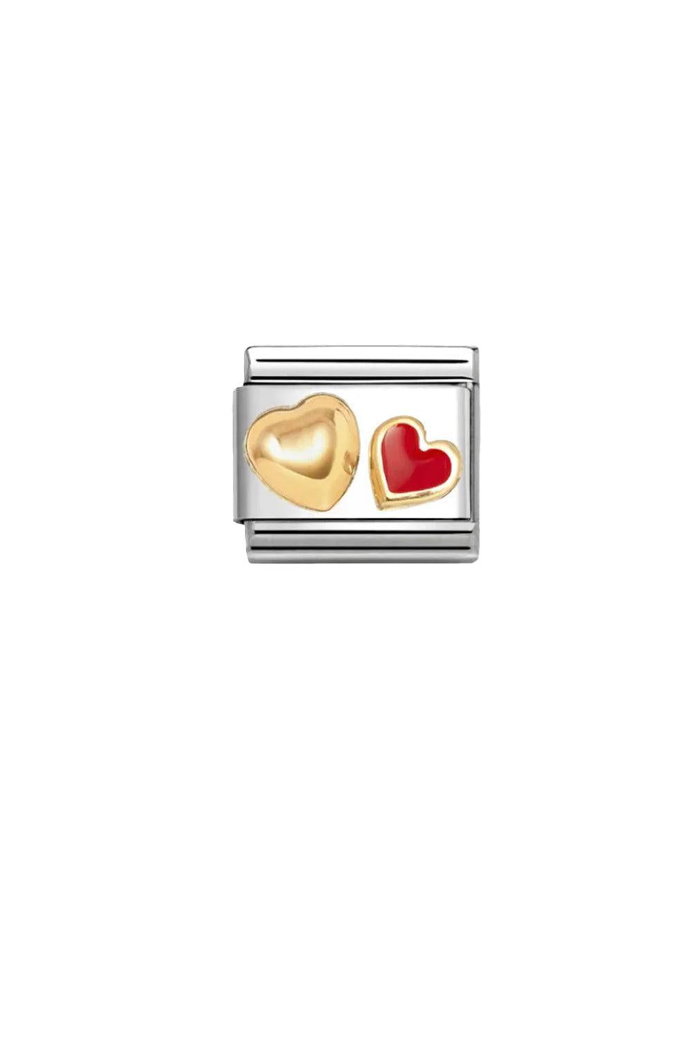 Love 18k Gold & Enamel Red Heart Rounded Heart