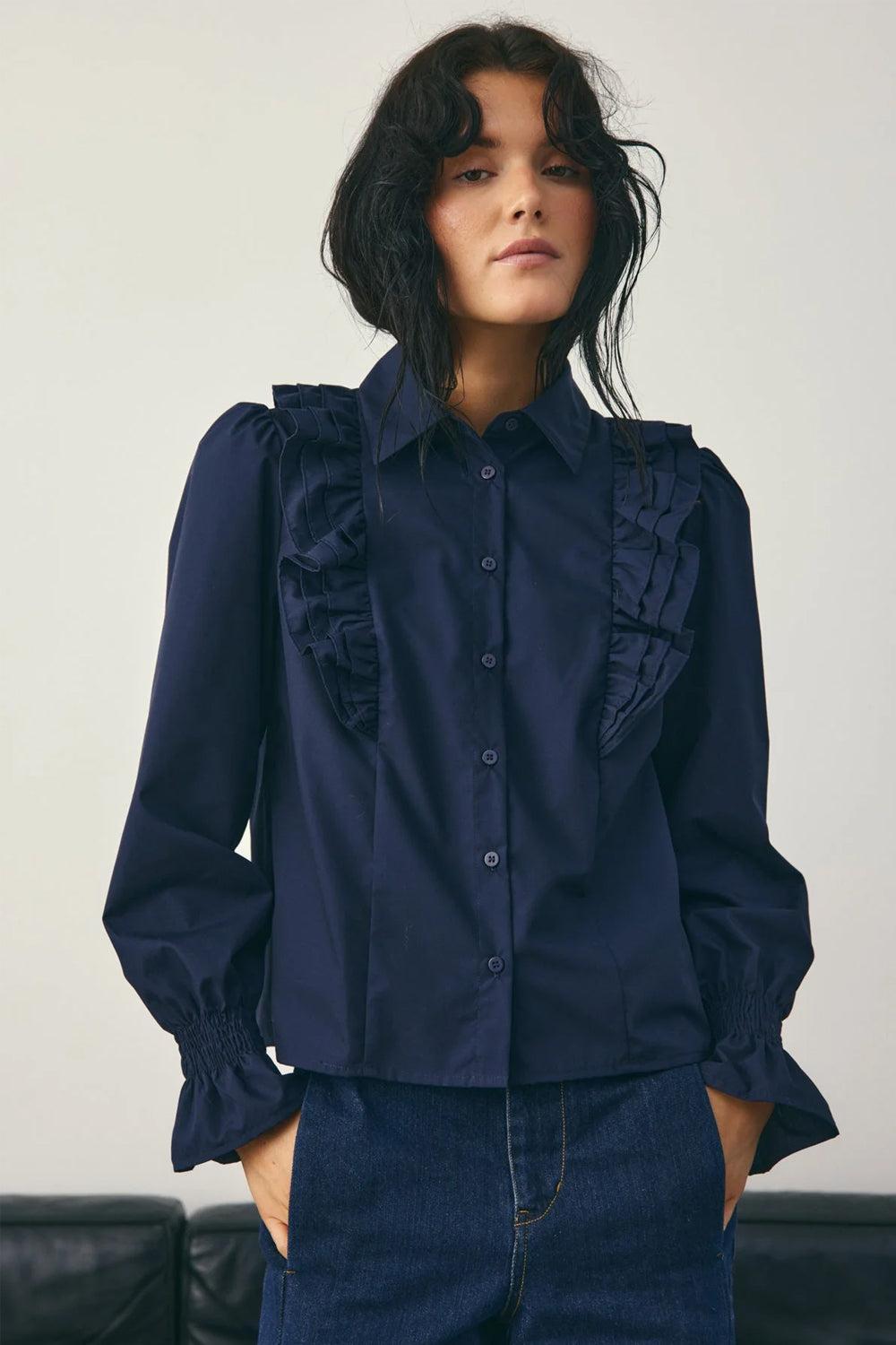 Lucina blouse Navy Blue