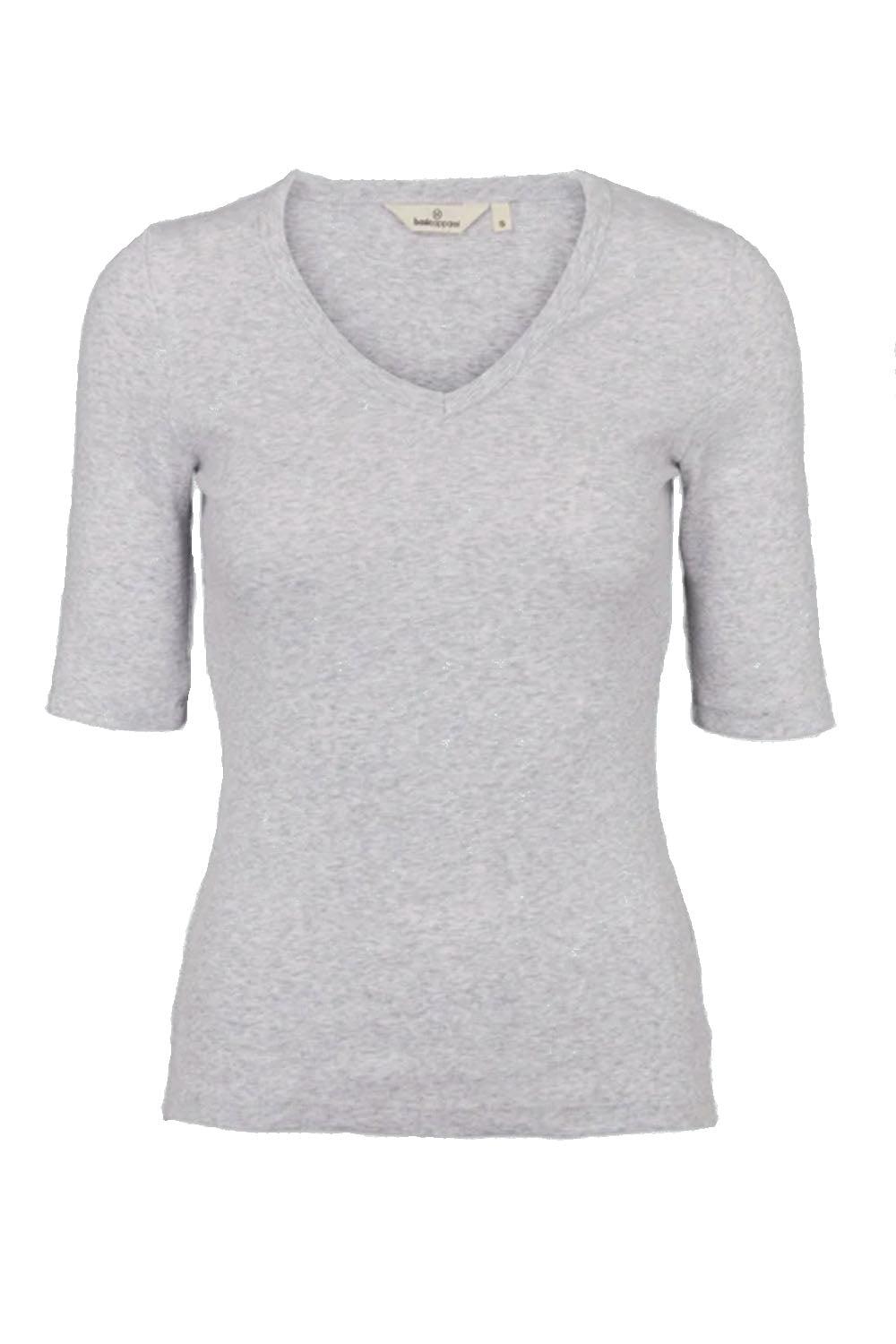 Ludmilla Tee V-neck Light Grey Mel.