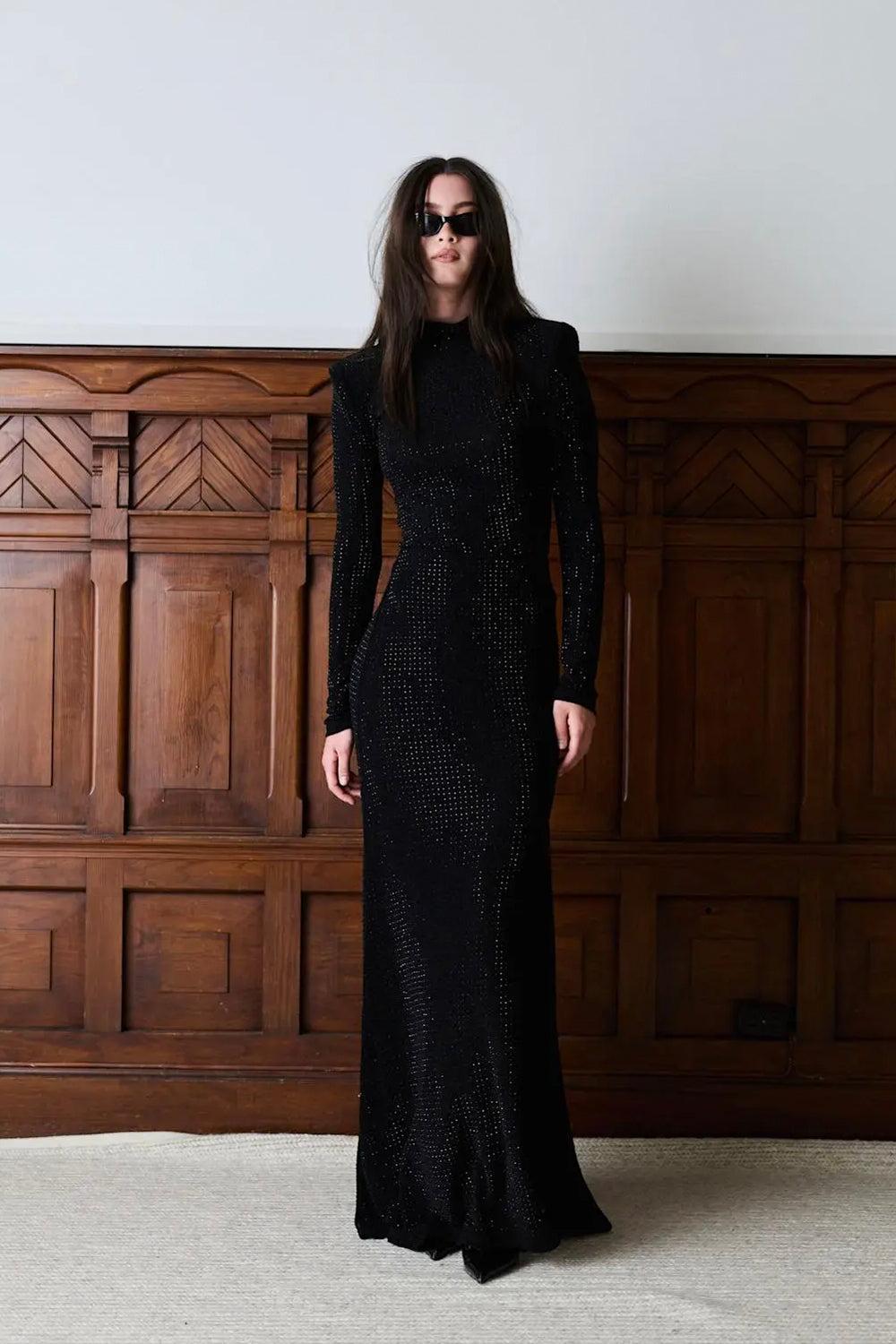 Luxe Sequin Skirt Black