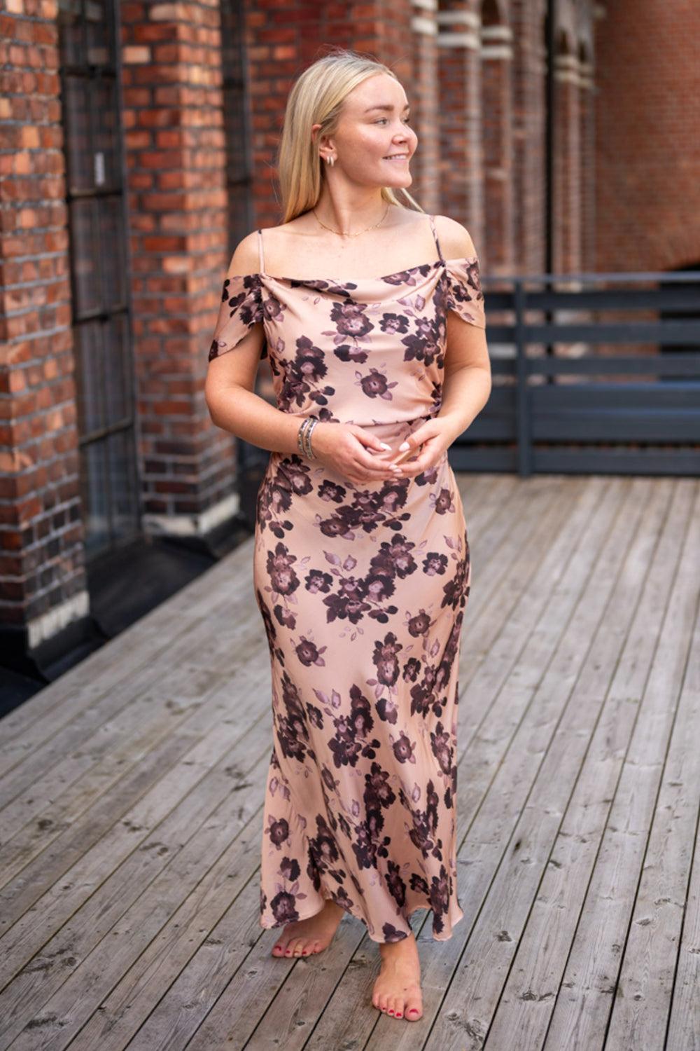 Lyra Dress Terracotta Floral print