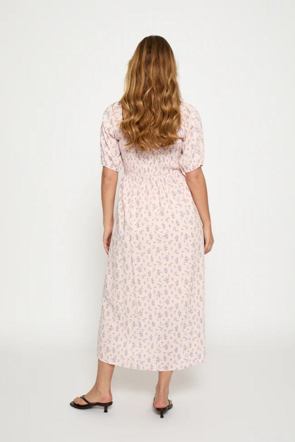MSAnni Midi Dress Orchid Pink Print