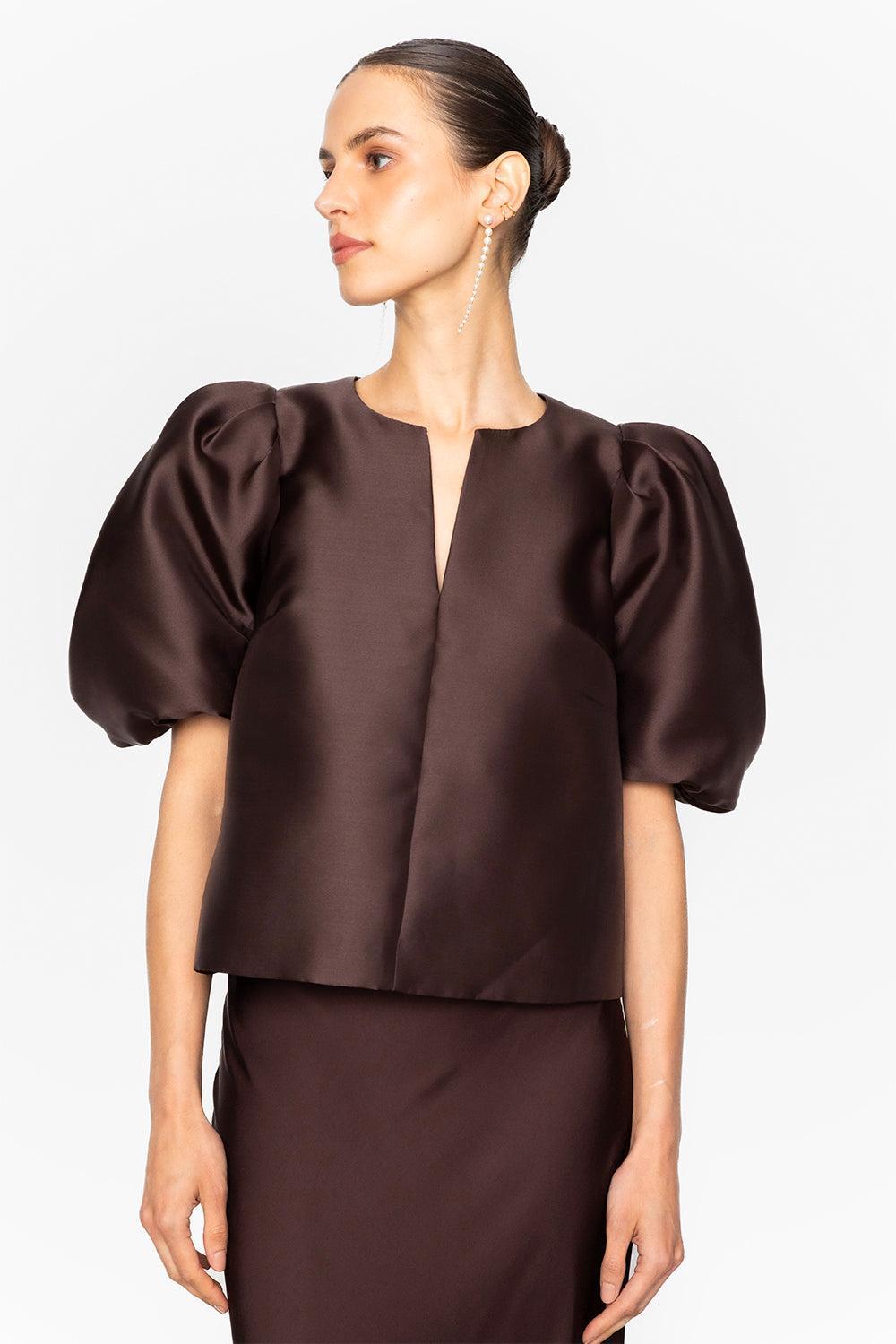 Maeve Blouse Dark Brown