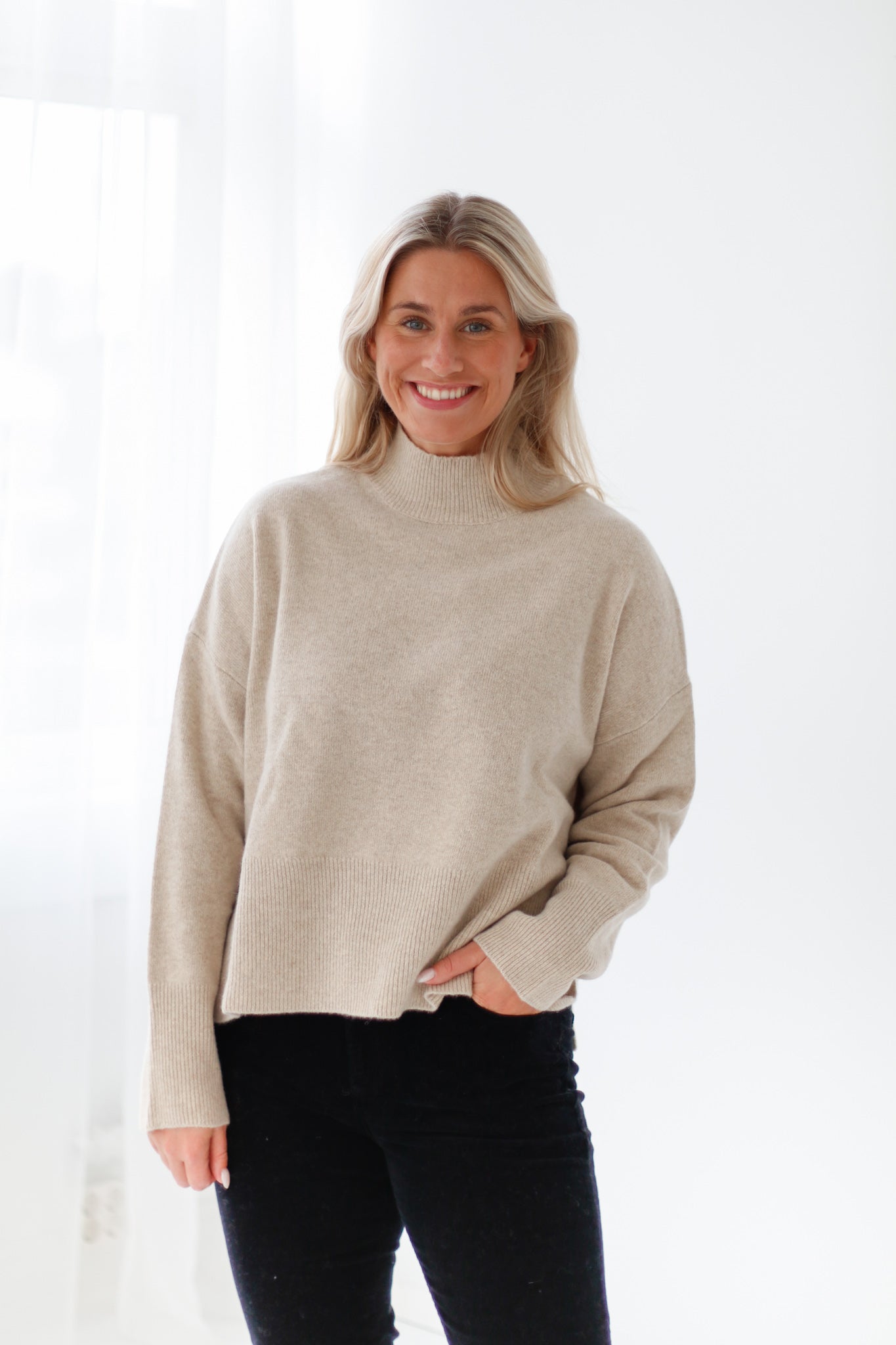 Mandy Sweater Lt Beige Melange
