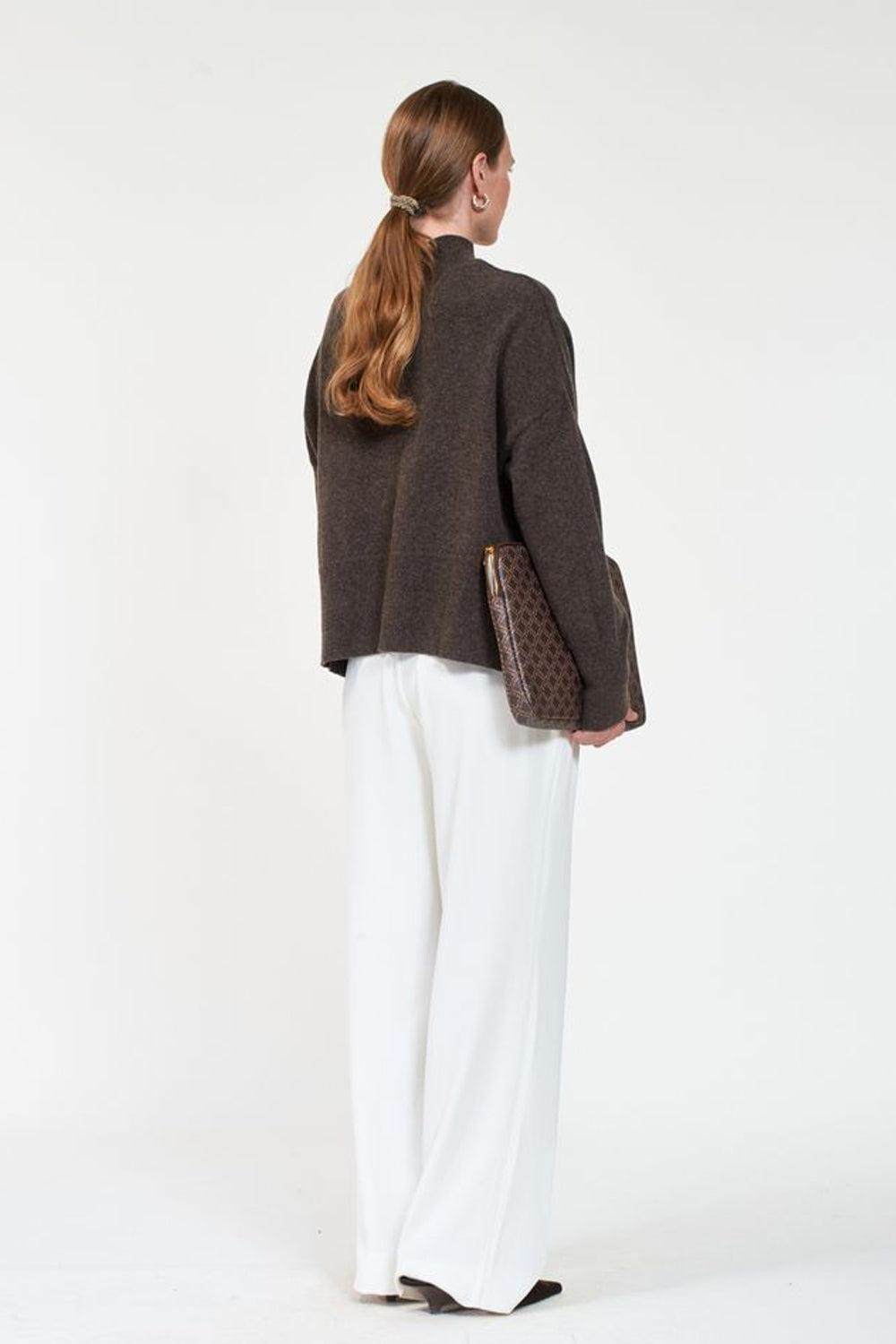 Mandy Sweater dk brown melange