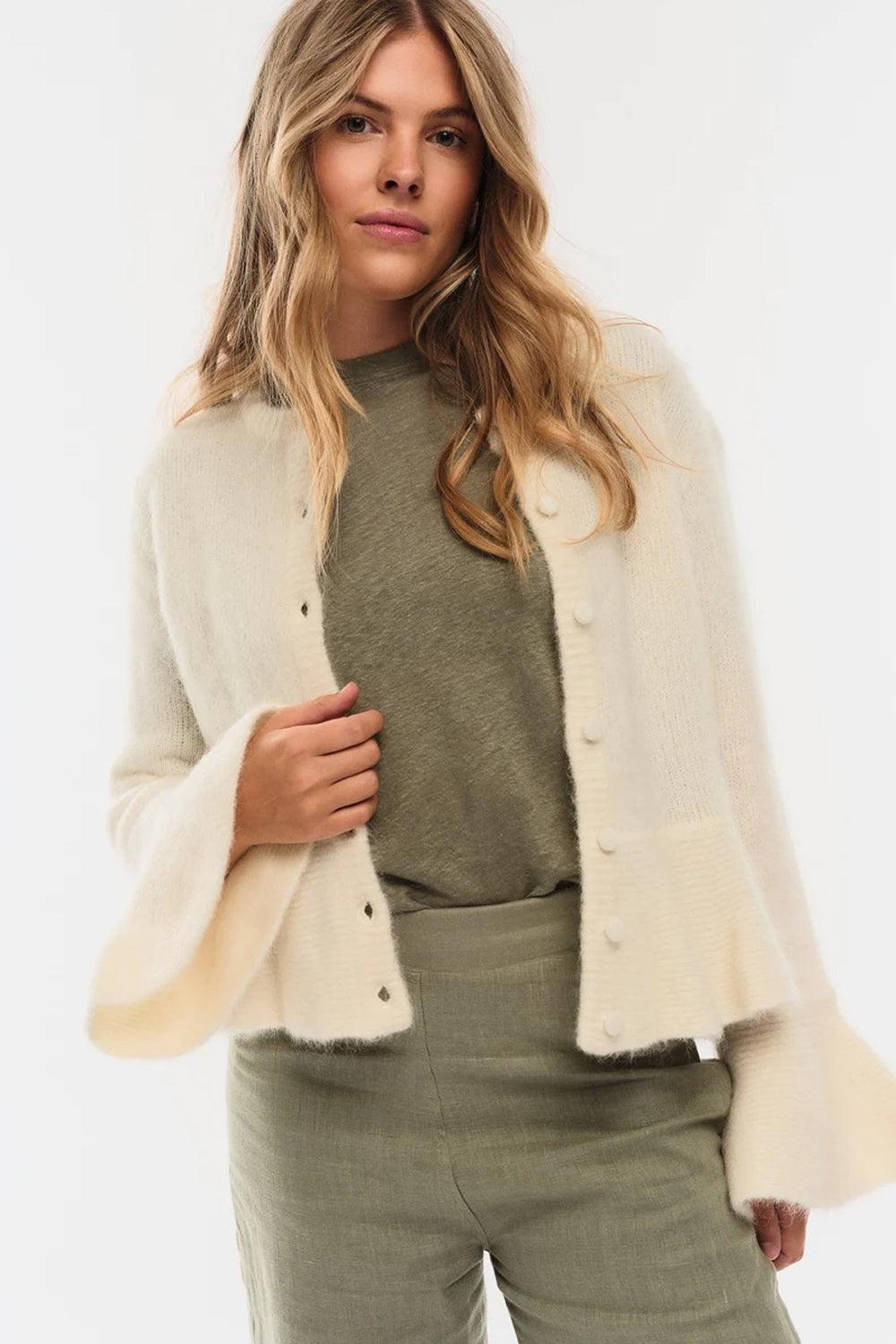 Maren Chunky Cardigan Bright White