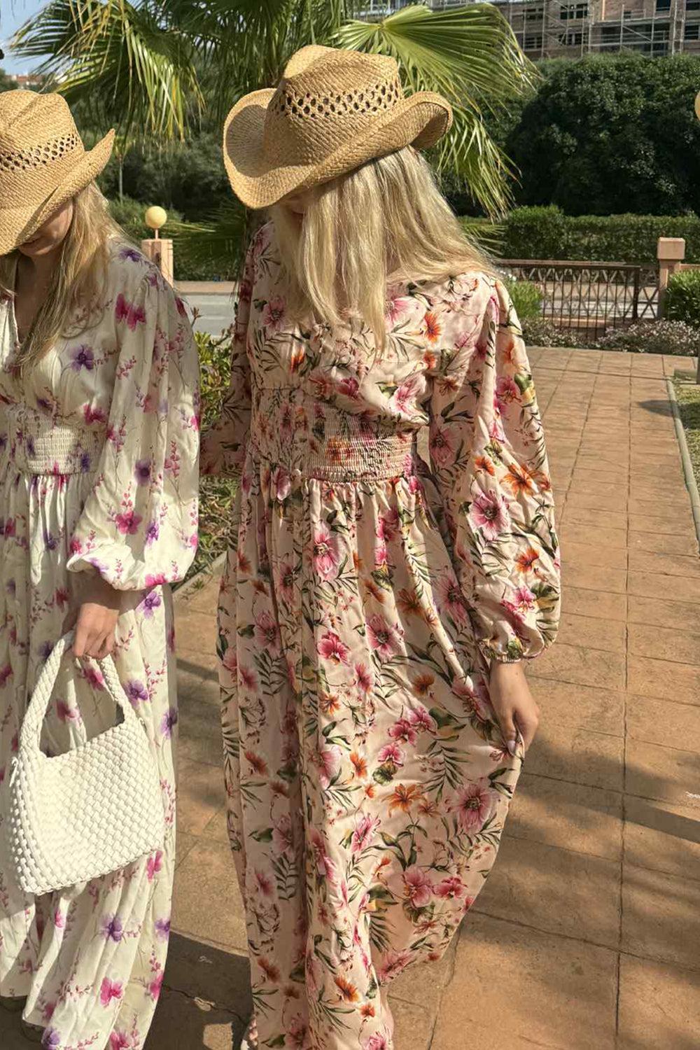 Marie Maxi dress Pink pink flower