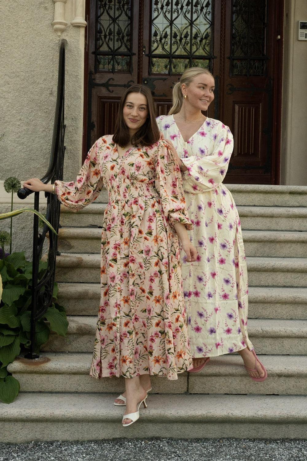 Marie Maxi dress Pink pink flower