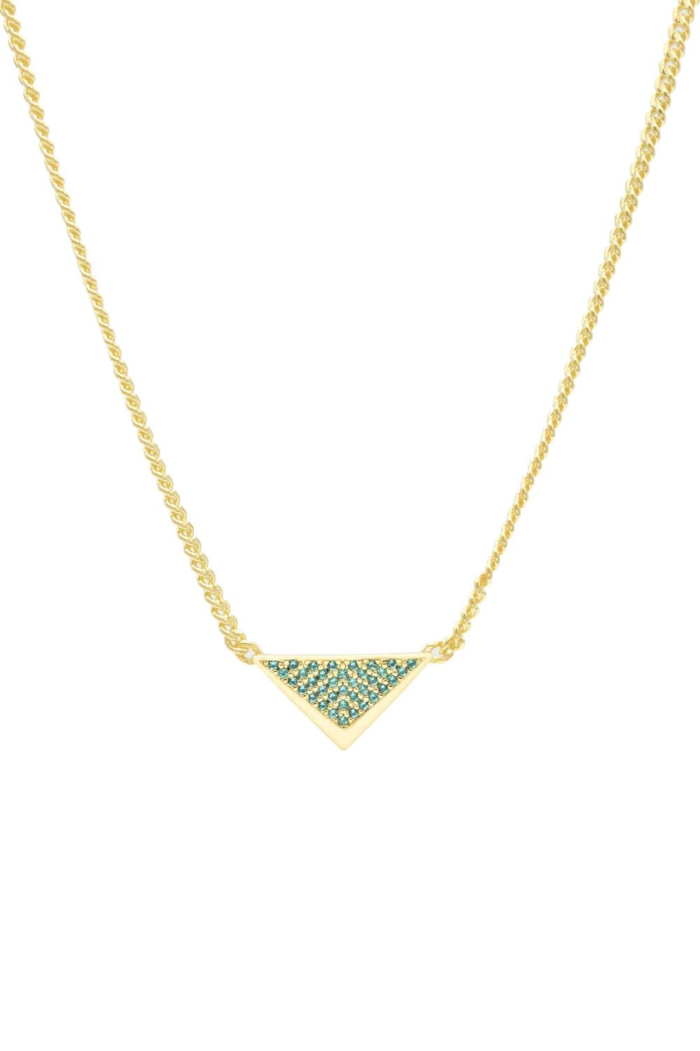 Martini Necklace Aqua Gold