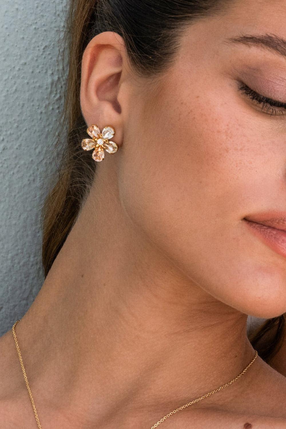 May Silk Earrings Gold Silk Combo