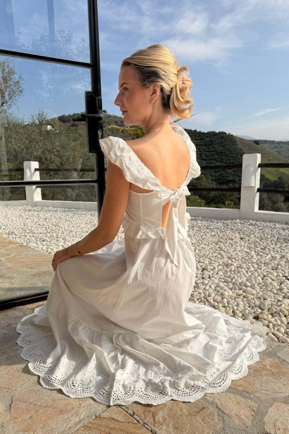 MelbaIC Dress White Embroidery