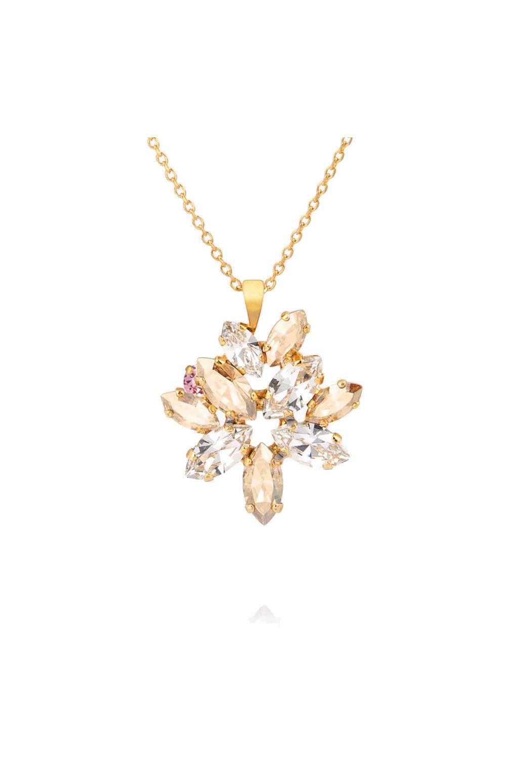 Melia Necklace Gold Crystal / Golden Shadow