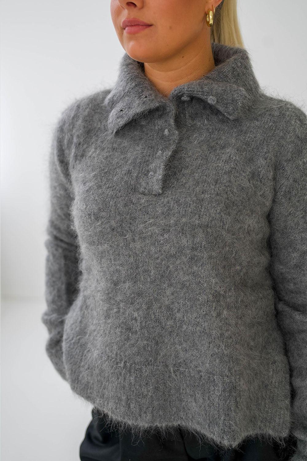Mica chunky cardigan Grey Melange