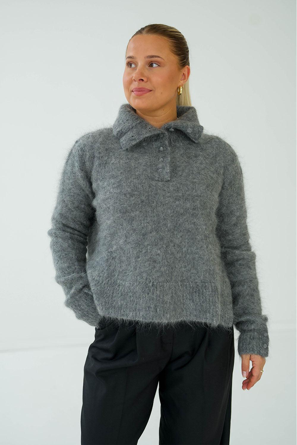 Mica chunky cardigan Grey Melange
