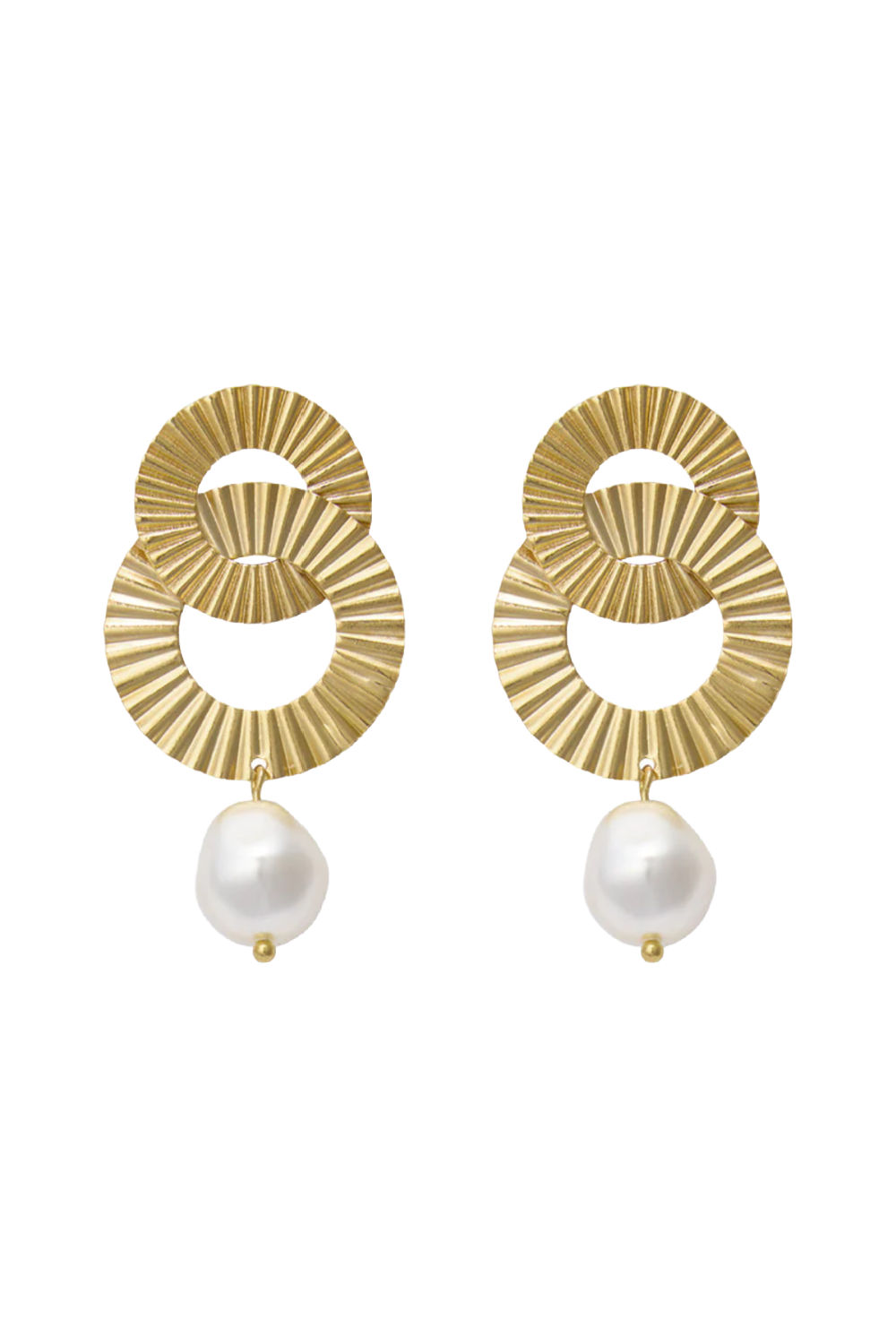 Mila Pearl Earrings Gold