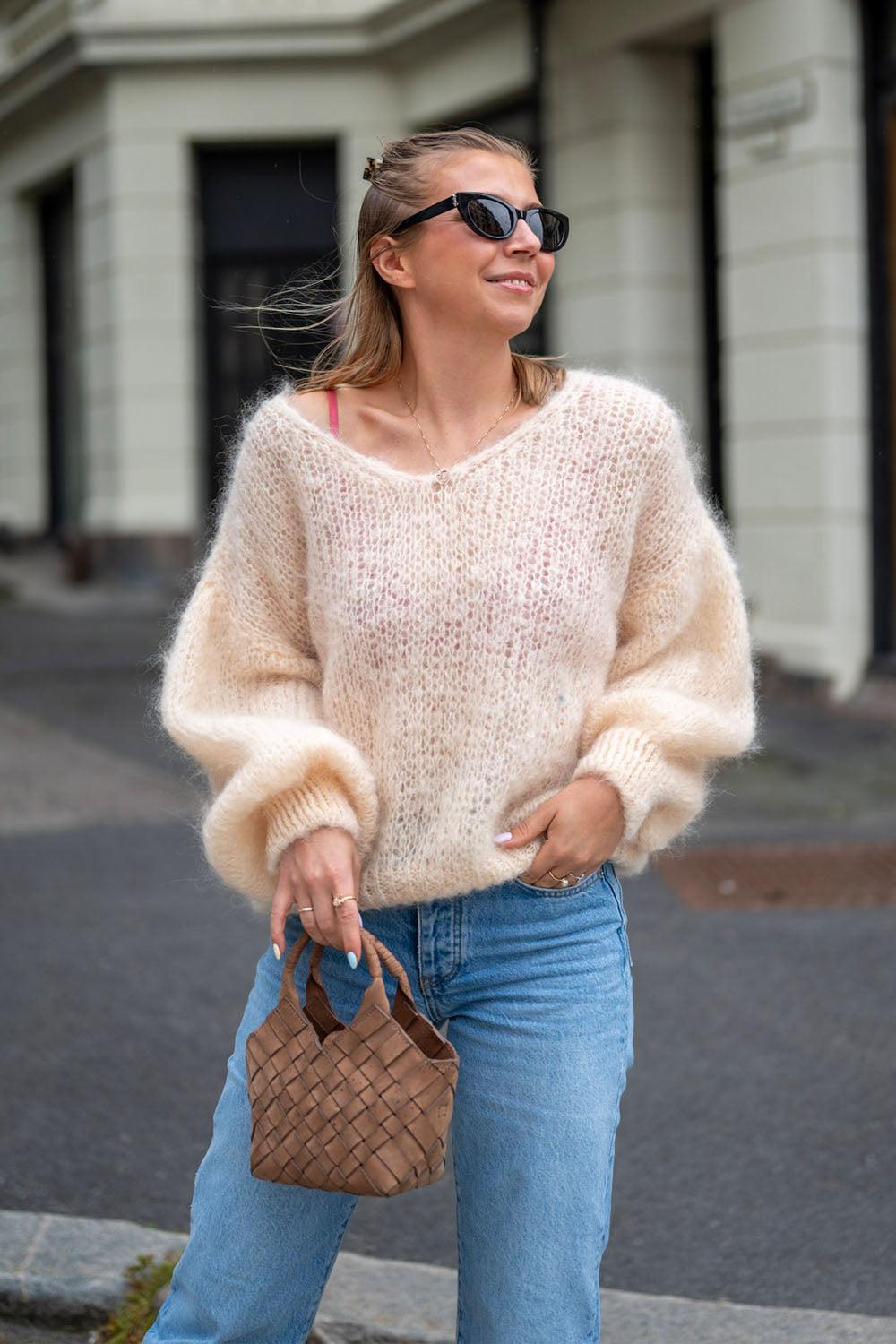 Milana LS Mohair Knit Almond