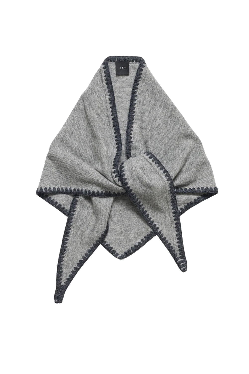 Mina Stitched Merino Scarf Lt. Grey Mel