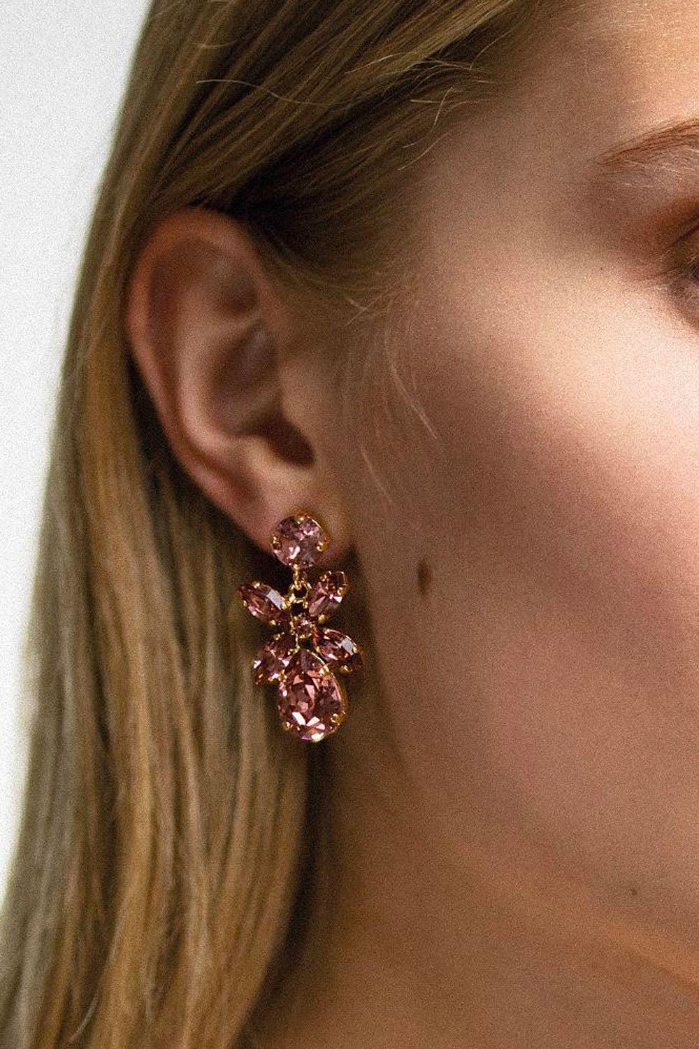 Mini Dione Earrings Gold Light Rose
