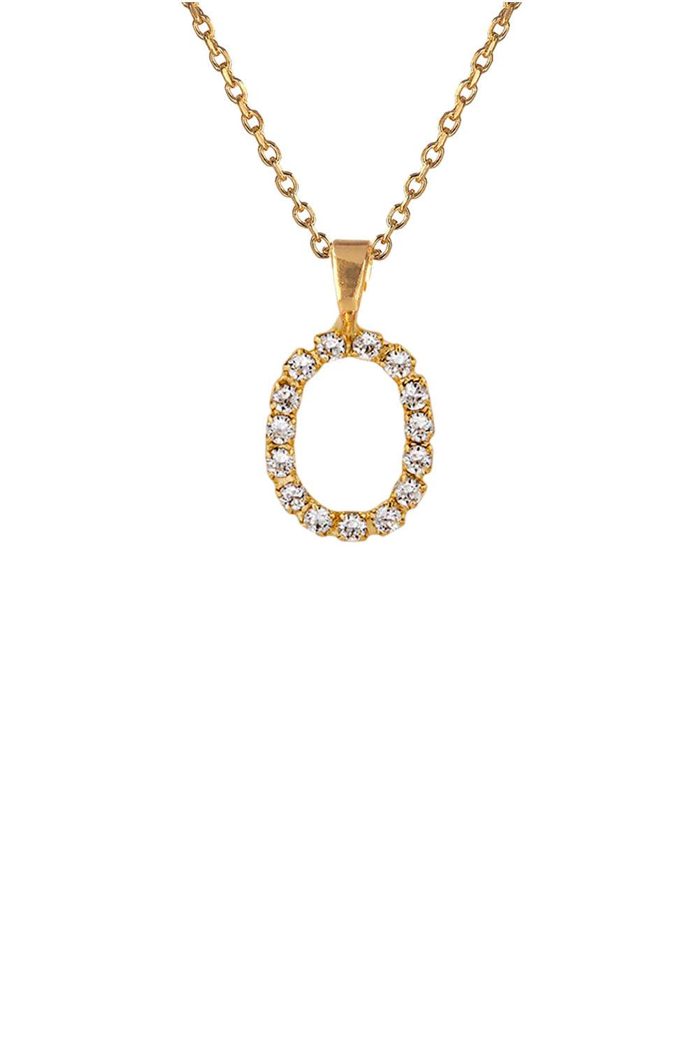 Mini Letter Necklace Gold Letter O