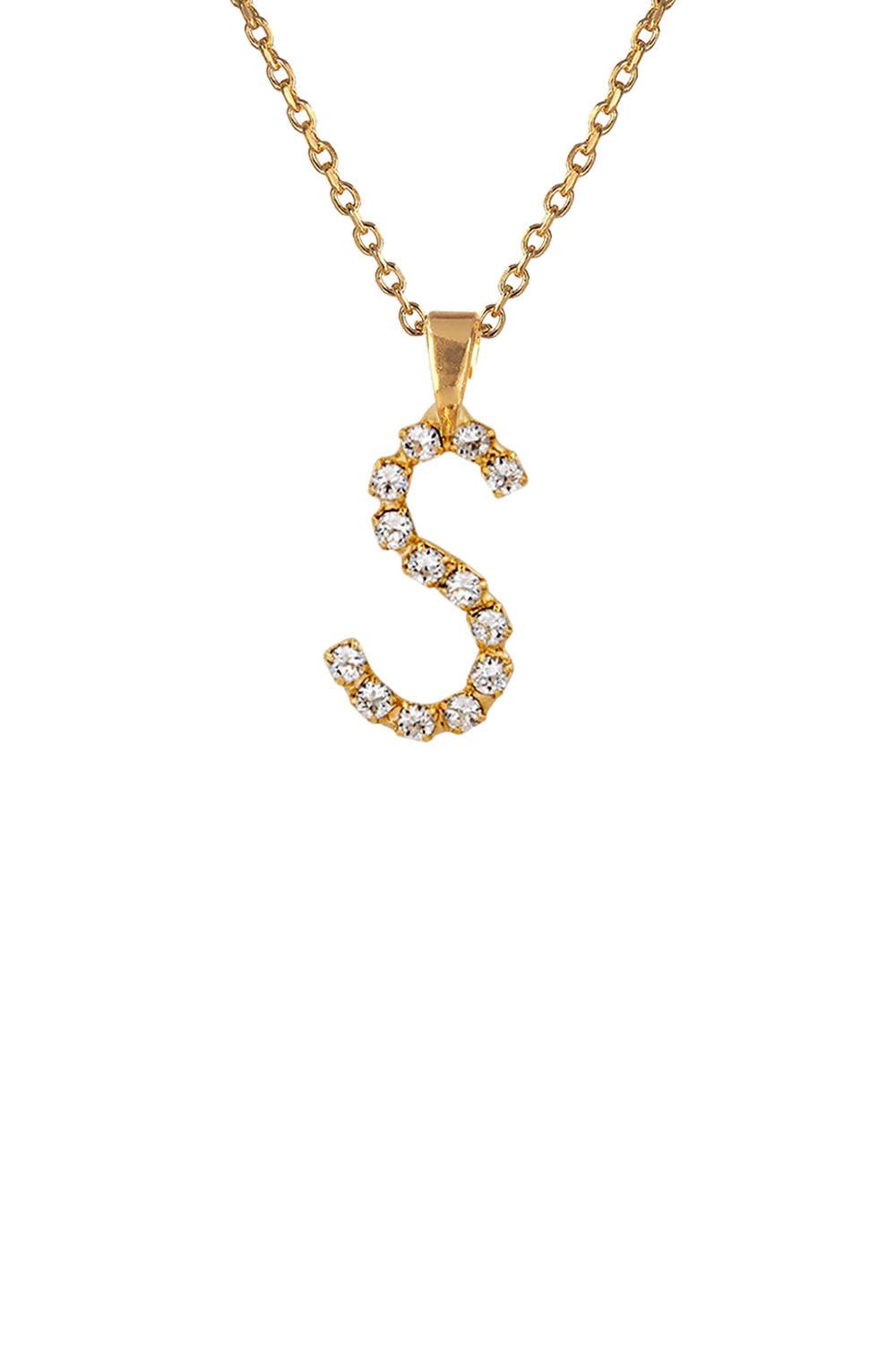 Mini letter online necklace gold