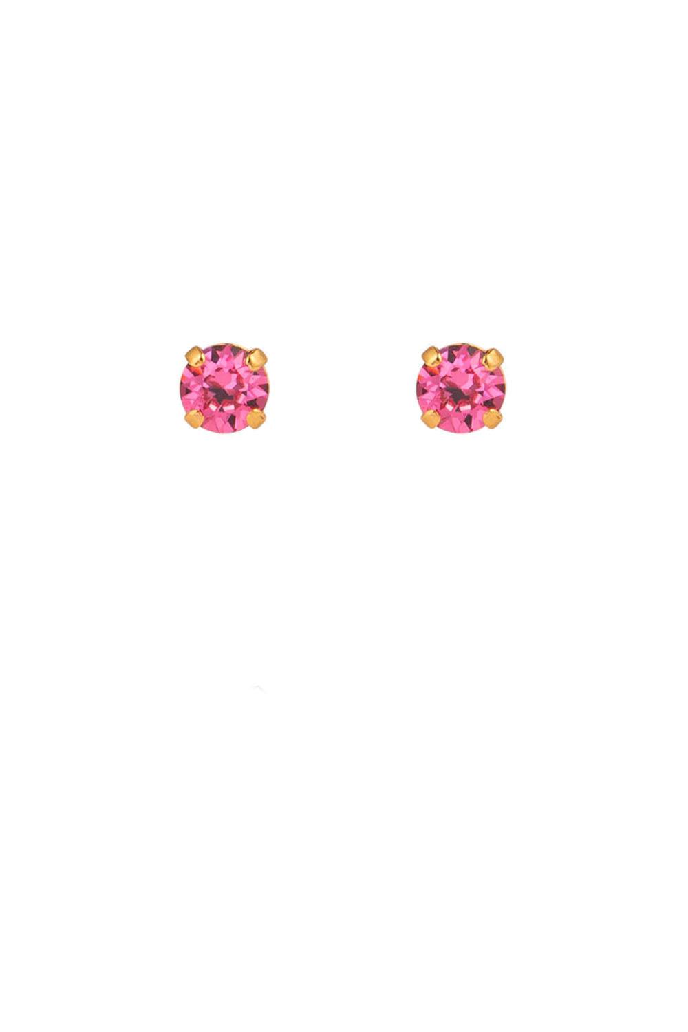 Mini Stud Earrings Gold Rose