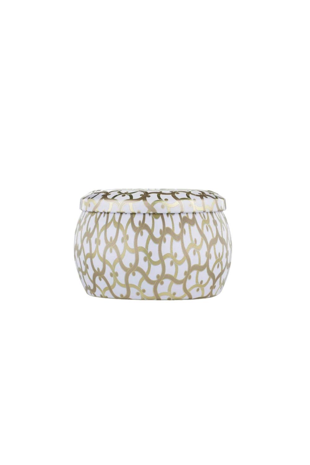 Mini Tin Candle Suede Blanc
