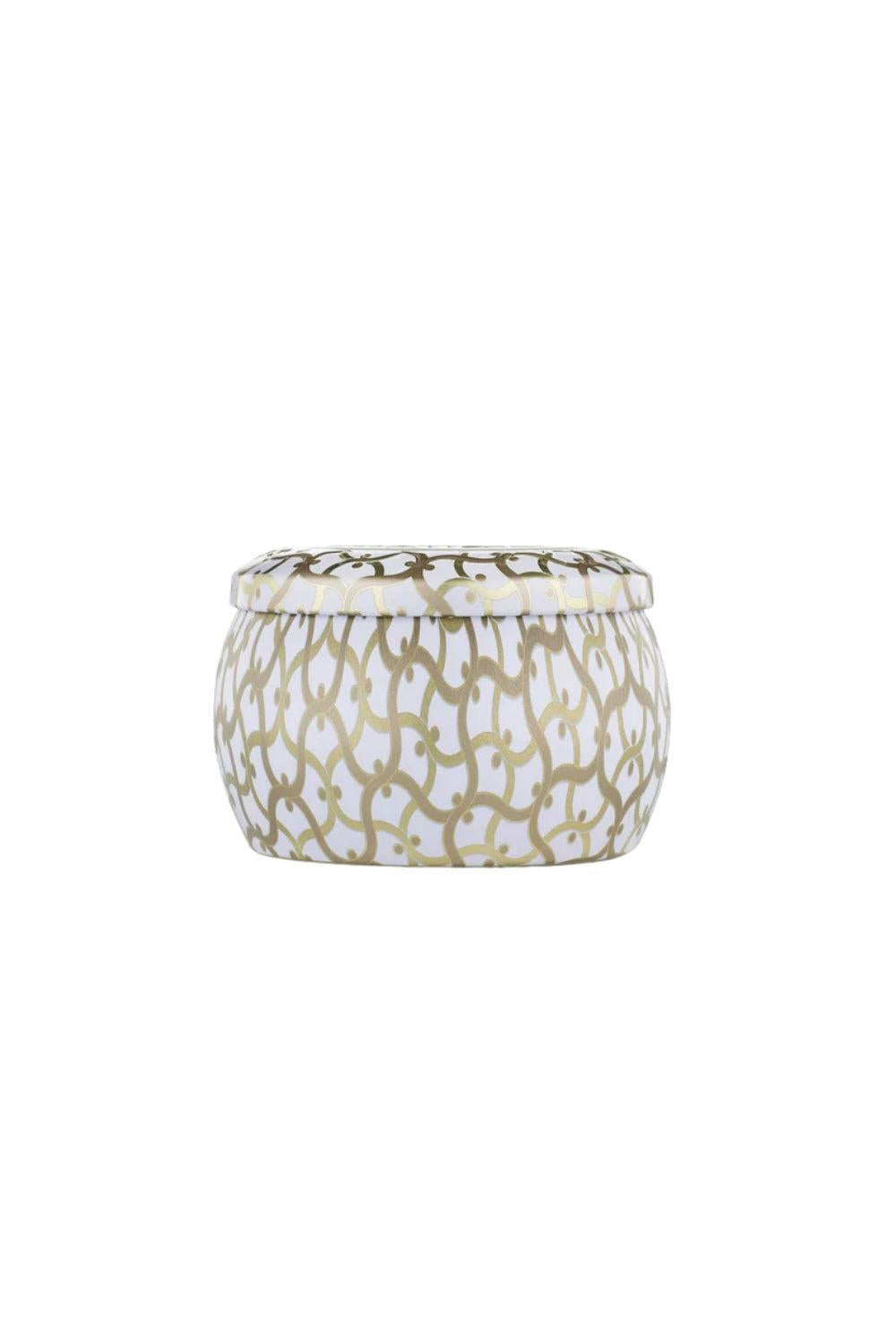 Mini Tin Candle Suede Blanc