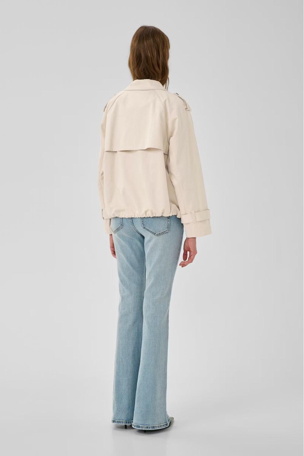 Mira Short Trenchcoat Oatmeal