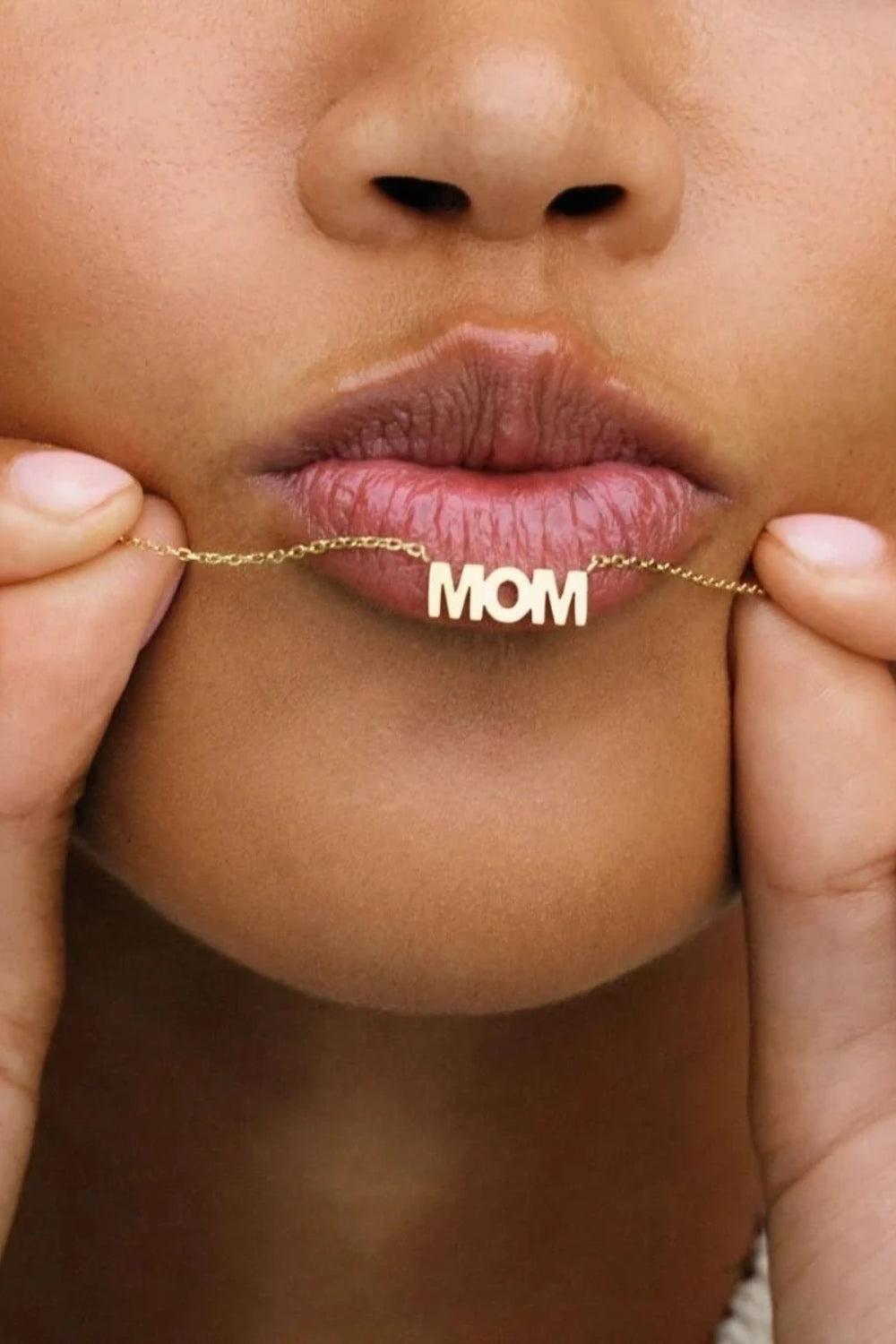 Mom Necklace Gold