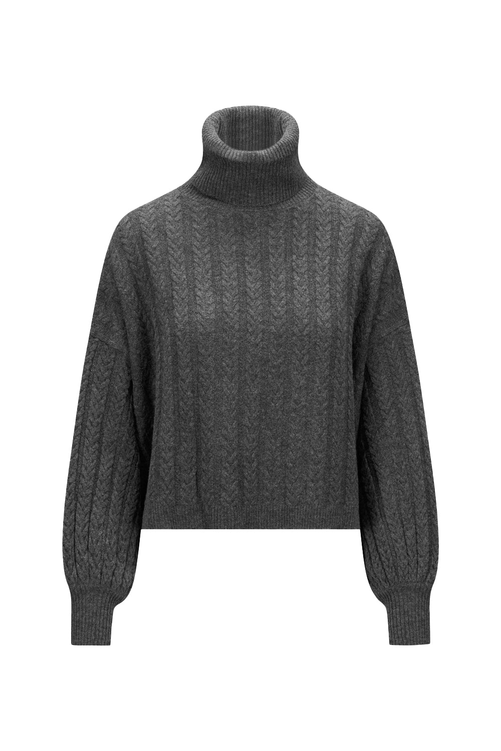 Mona Wool Poncho Dark Grey