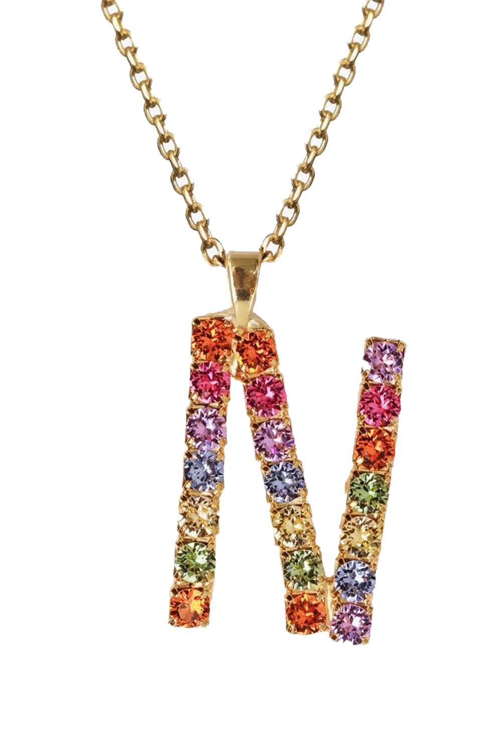 N Letter Necklace Gold 50cm