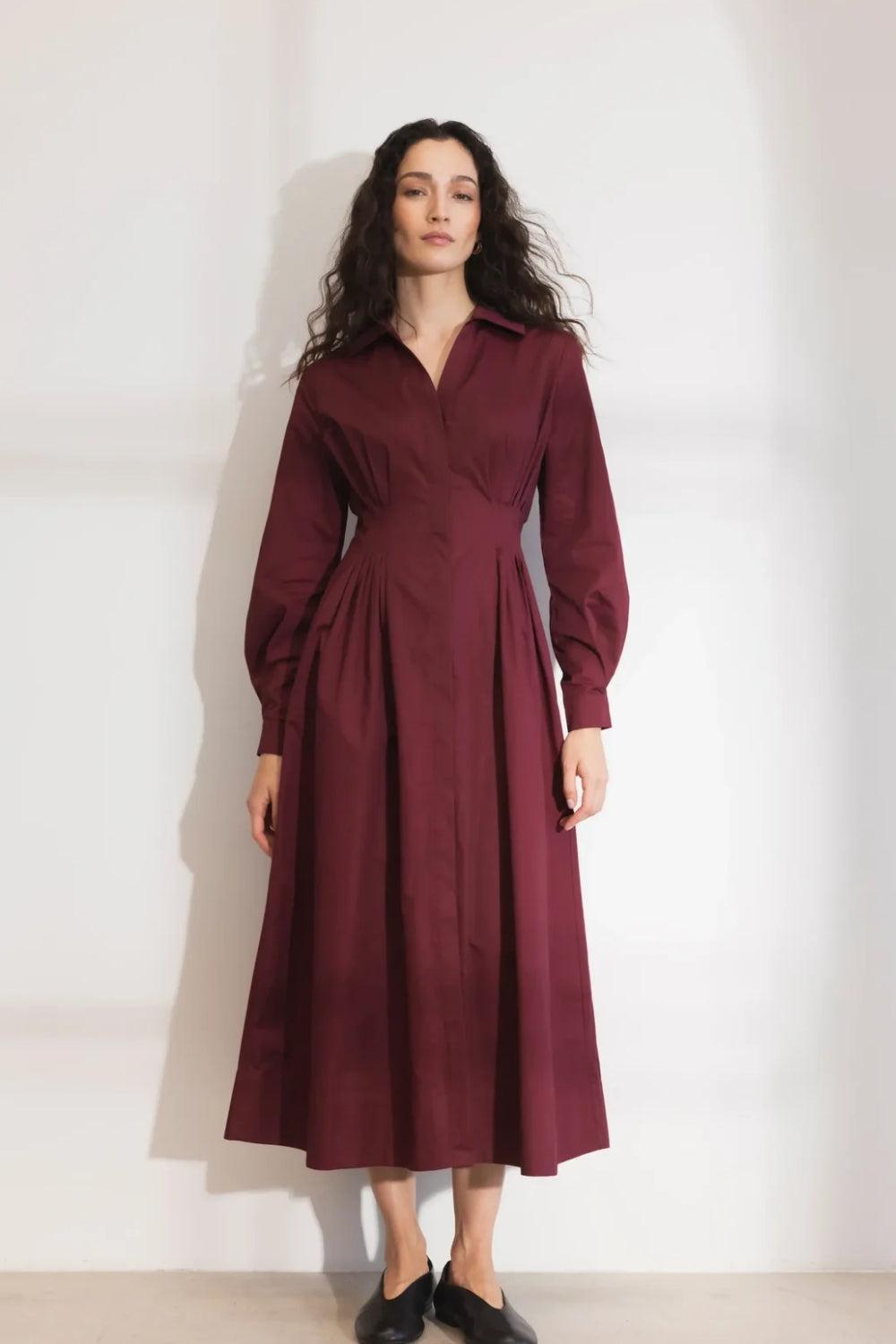 Noelle Dress Dark Red