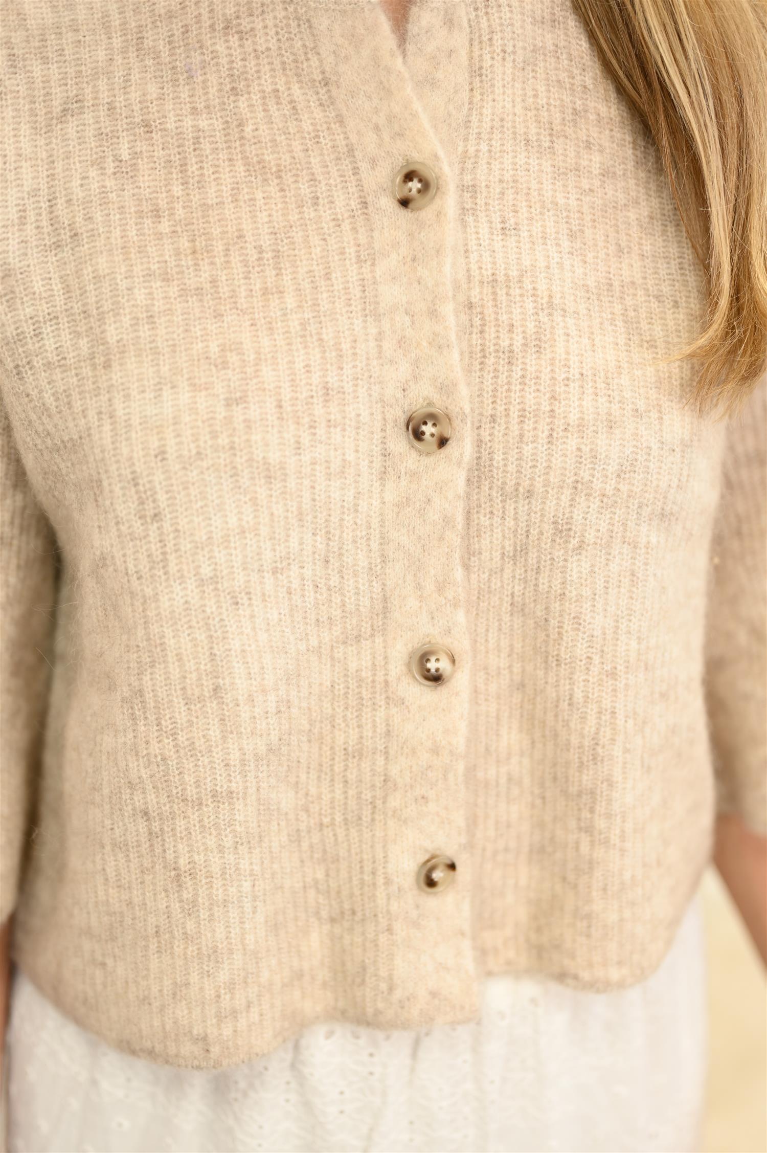 Nolita Mohair Cardigan Wheat