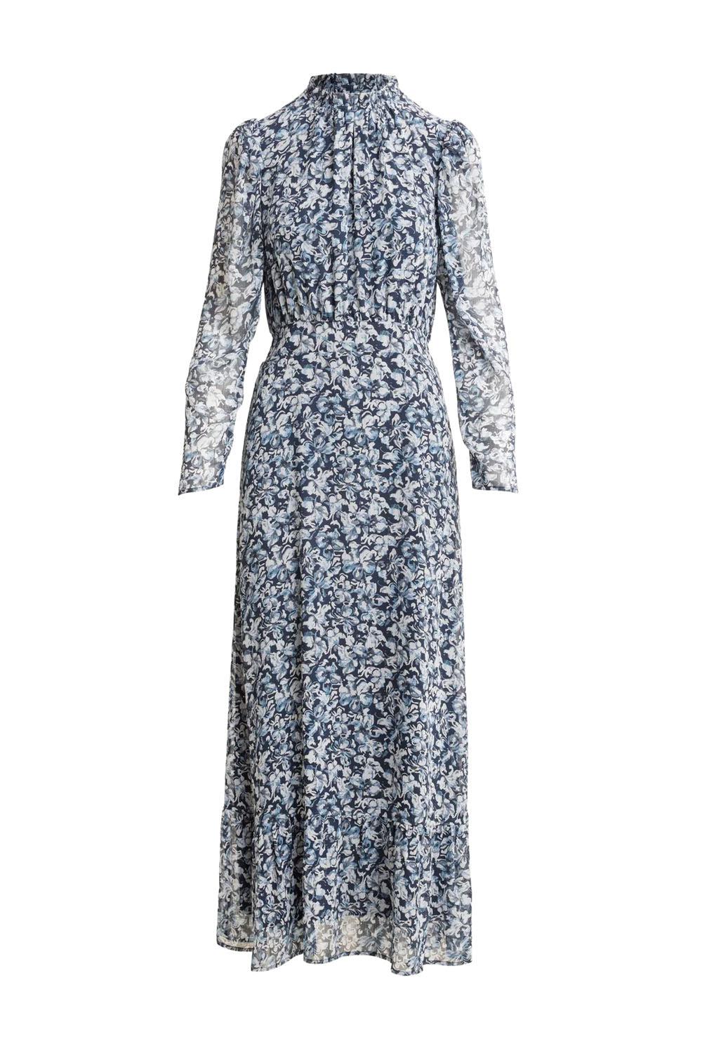Nora Long Dress Blue Dawn Print