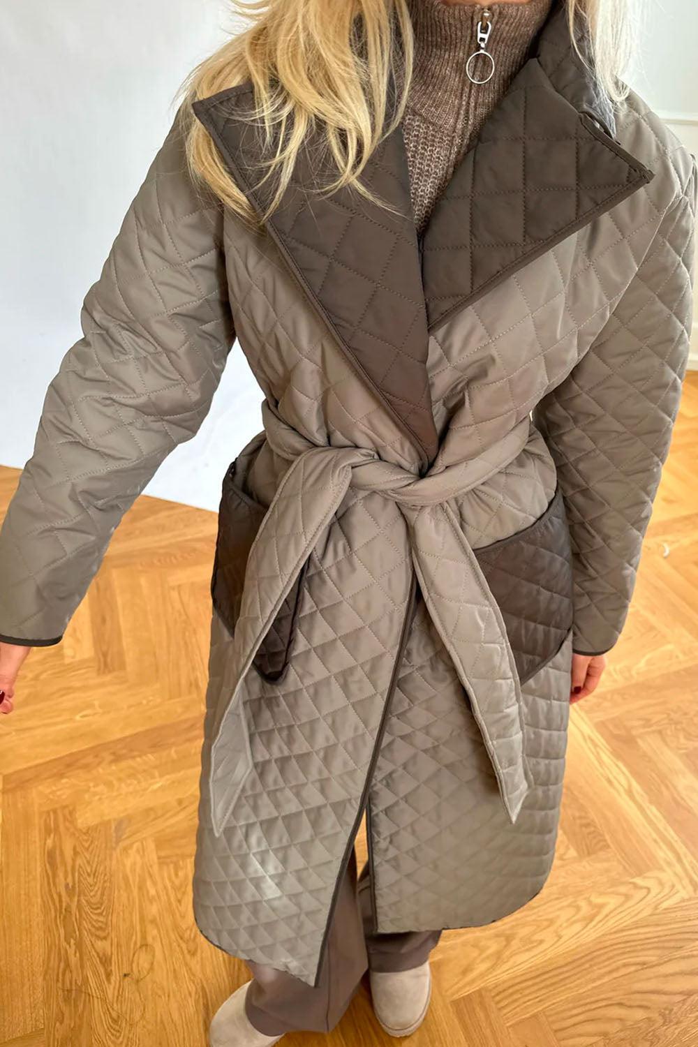 Nora Quilted Jacket Army Brown