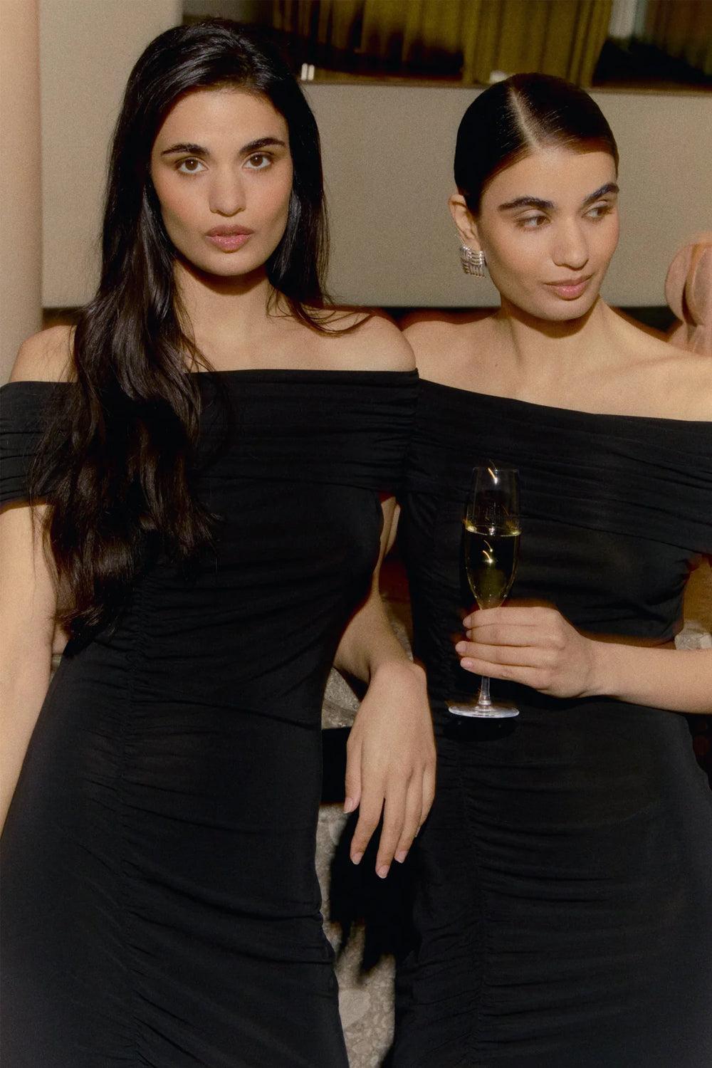 Off-Shoulder Dress Black