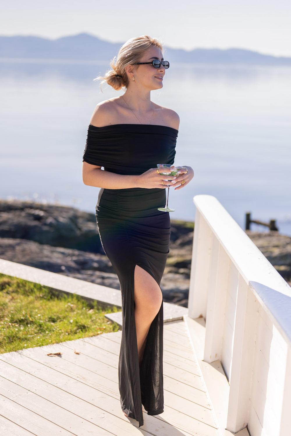 Off-Shoulder Dress Black