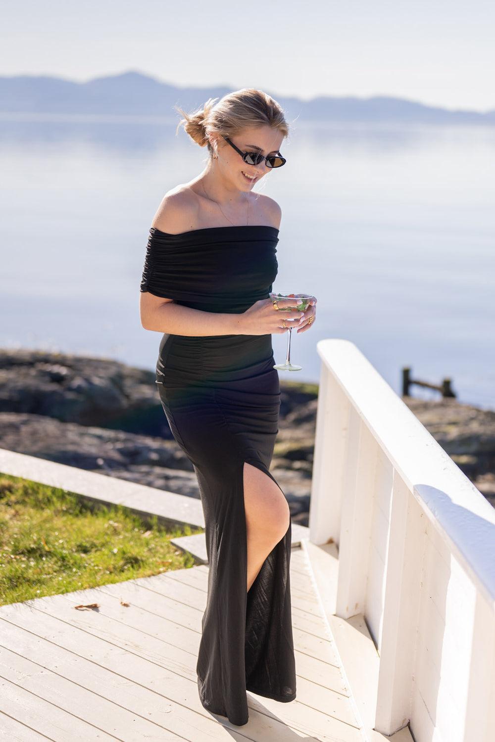 Off-Shoulder Dress Black