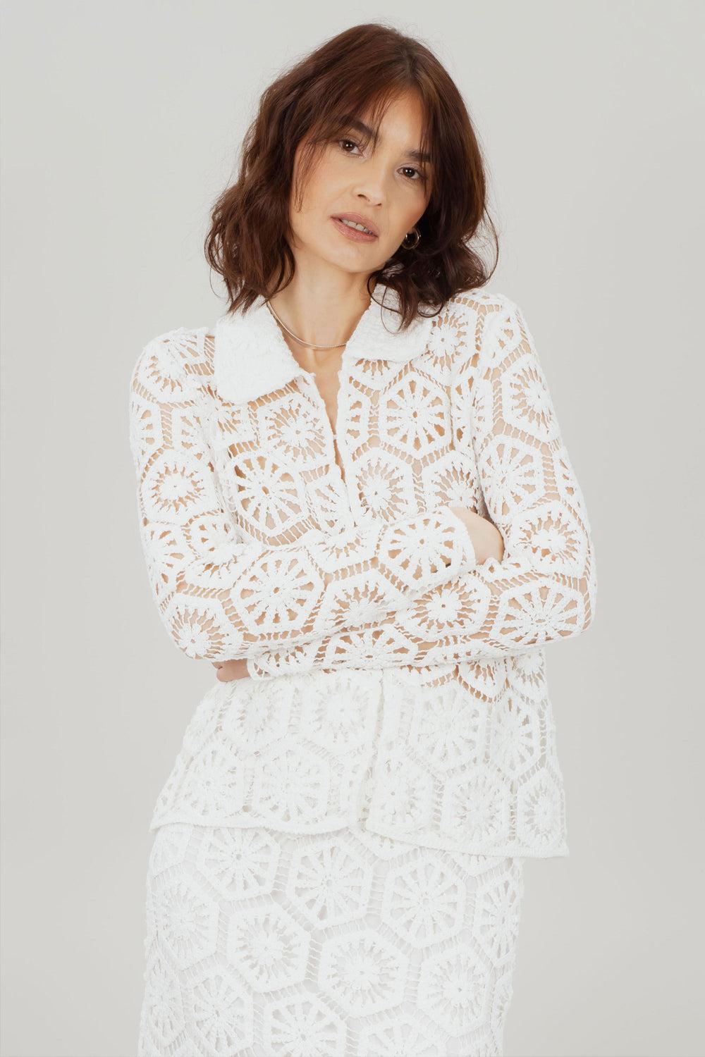 Olena LS blouse white