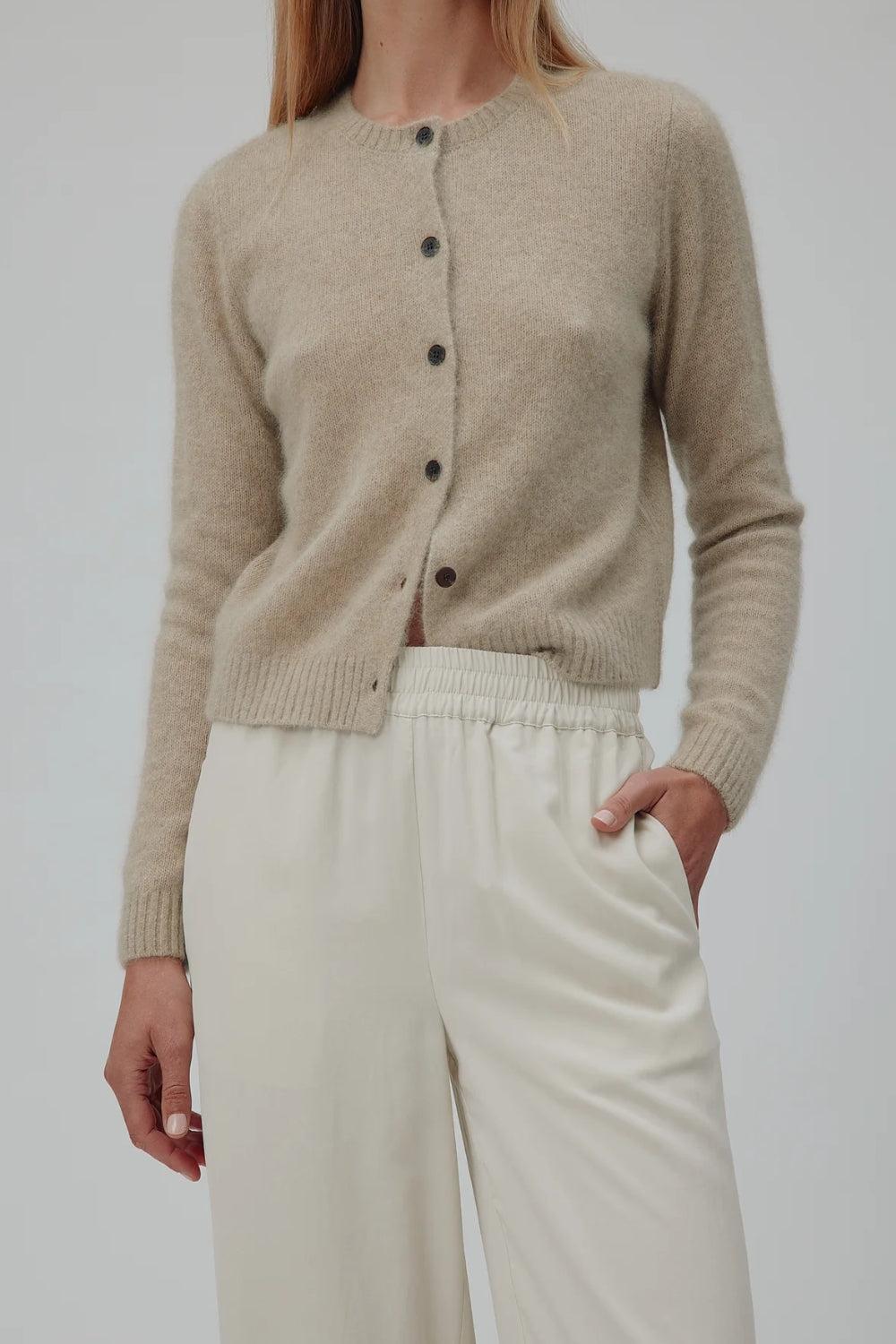 Olle Cardigan Beige Melange
